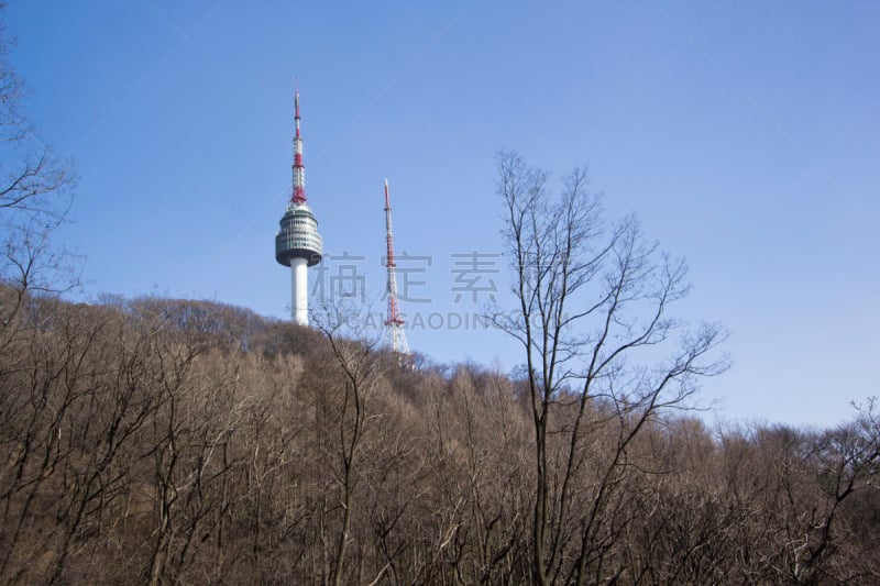 南山塔,天空,水平画幅,形状,英文字母n,旅行者,户外,高处,屋顶,十月