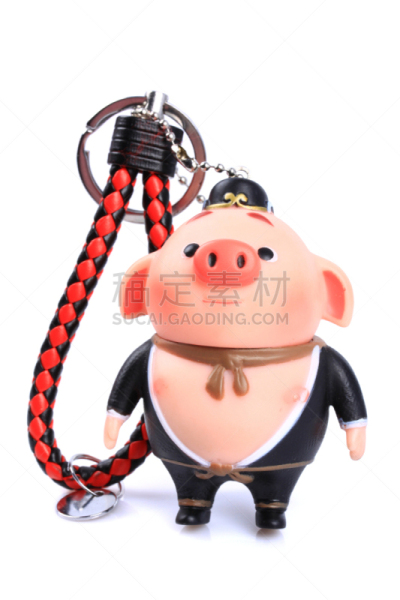 玩具,白色背景,分离着色,神话,猪,华丽的,背景分离,美术工艺,钥匙,动物
