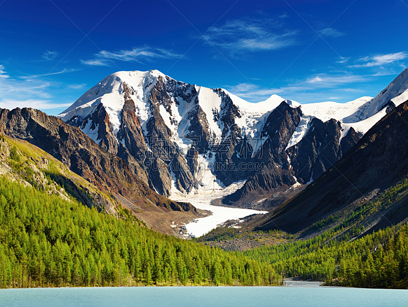 山,地形,自然,水平画幅,岩石,雪,无人,蓝色,夏天,户外