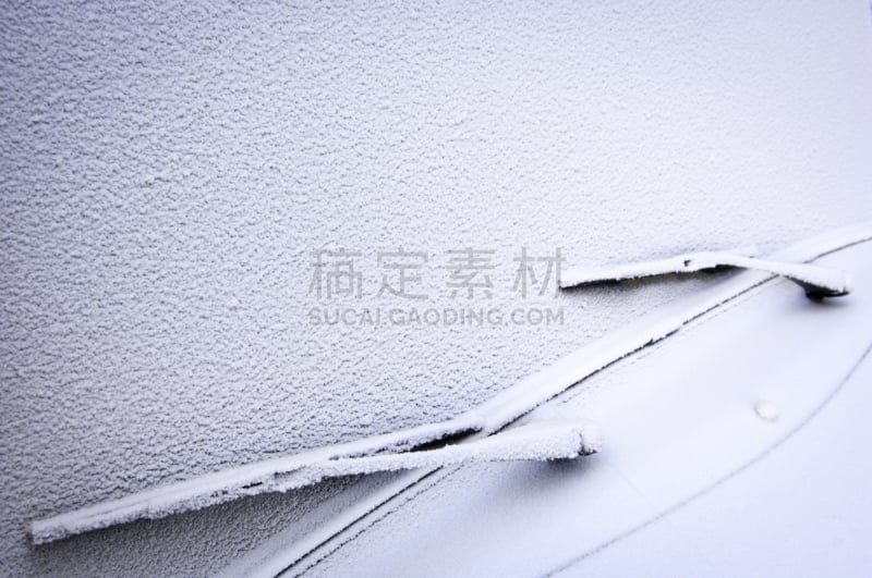 挡风玻璃,磨砂玻璃,留白,水平画幅,纹理效果,雪,无人,早晨,特写,两个物体