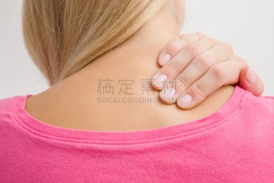 痛苦,肩,女人,筋疲力尽,按摩师,长发,瑜伽,职业,扭伤
