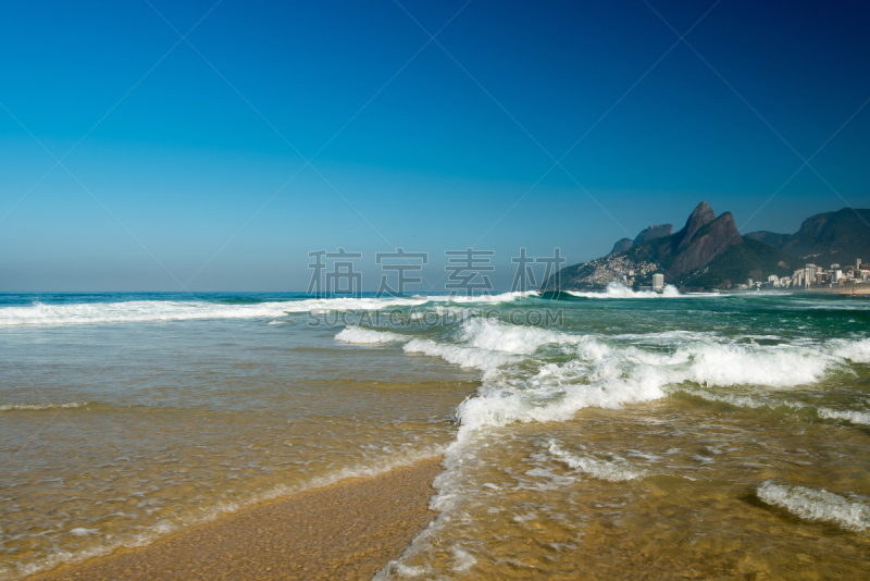 波浪,伊帕尼马海滩,水,天空,度假胜地,气候,水平画幅,大西洋,夏天,户外