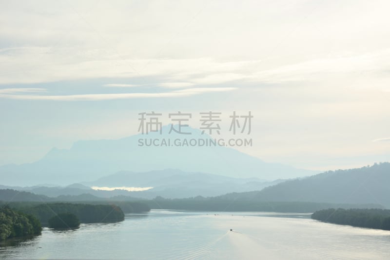 婆罗洲岛,山,风景,京那峇鲁山,京那巴鲁山国家公园,哥打基纳巴卢,沙巴州,自然,水平画幅,无人