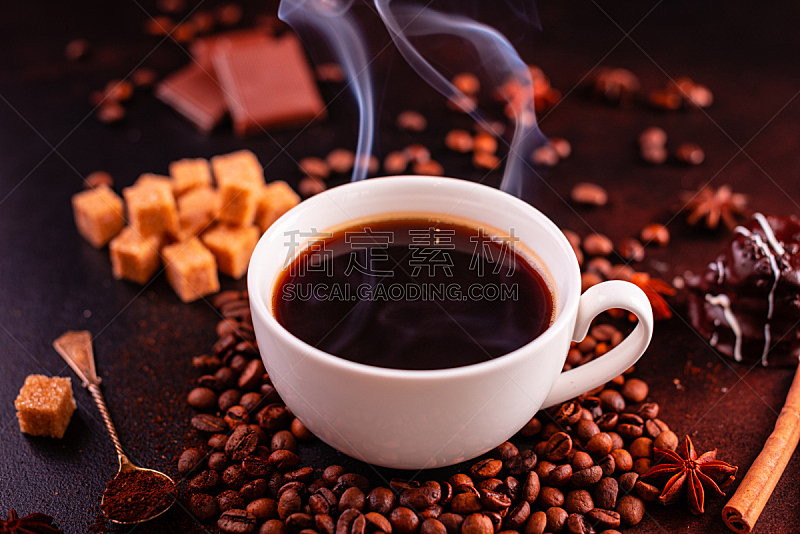 咖啡,早晨,精神振作,糖果店,饮料,热,暗色,清新,咖啡杯,杯