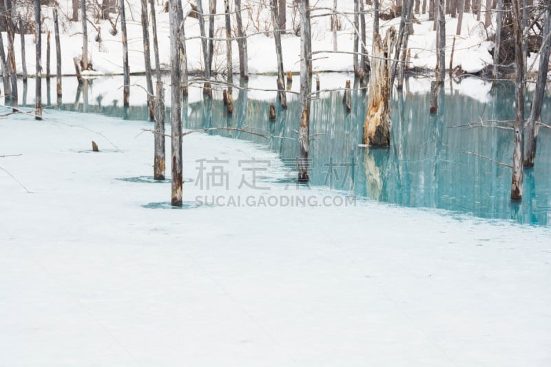 泉湖,贺卡,雪,水面,池塘,春天,烙心蓝池,湖,深雪,背景