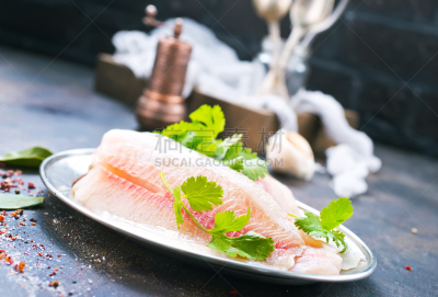 生食,鱼片,餐具,大比目鱼,水平画幅,鲨鱼,熟食店,生物学,特写,活力