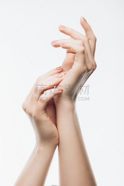 部分,手,女性,性感,白色,分离着色,模仿动物,不完全的,润肤露,垂直画幅