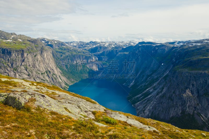 恶魔之舌,夏天,山,地形,全景,自然美,挪威,voringsfossen,埃德峡湾,奇迹石