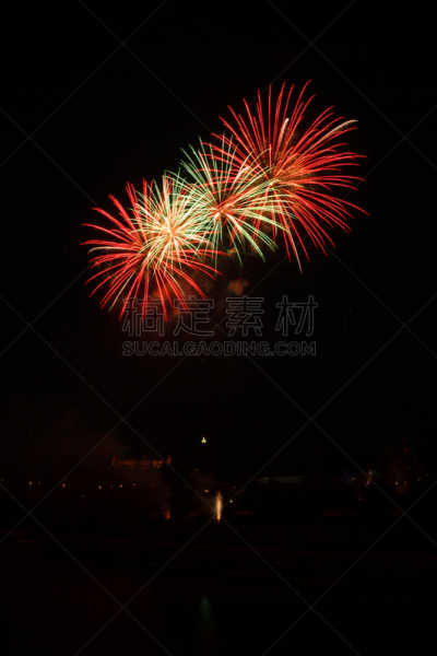 焰火,垂直画幅,伍茨堡,啤酒节,光效果,夜晚,新年,生日,旅游嘉年华,烟