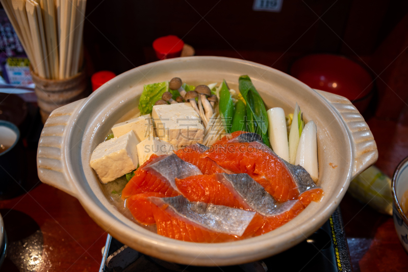日式炖菜,传统,蔬菜,热,清新,花盆,日本食品,食品,相扑火锅,金针菇