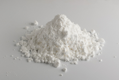 扑面粉,白色,硅藻土,石膏肥料,粘土,灰色背景,分离着色,钙,口腔卫生,苏打