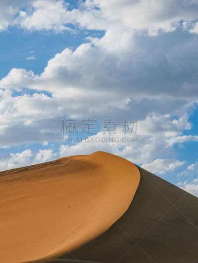 中国,沙漠,天空,甘肃省,敦煌,蓝色,在下面,鸣沙山,沙丘,西北