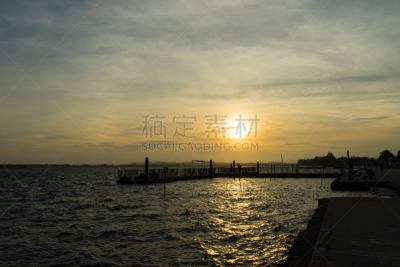 滨名湖,水,休闲活动,水平画幅,码头,无人,夏天,户外,湖,云