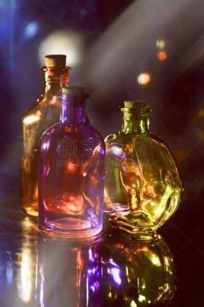 药剂,魔术,瓶子,多色的,小丑眼镜,女巫,春药,无人,垂直画幅,图像