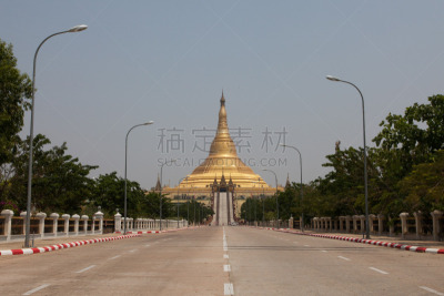 内比都,宝塔,缅甸,人生目标清单,废城,旅游目的地,水平画幅,无人,寺庙,超现实主义的