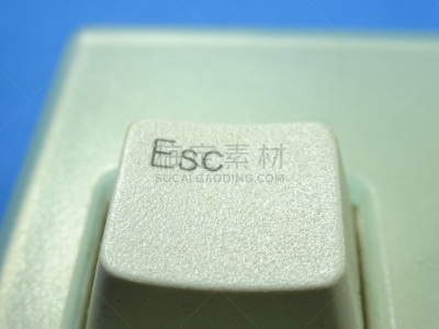 计算机键盘,彩色背景,白色,水平画幅,按键,无人,退出键,特写,一个物体,蓝色背景