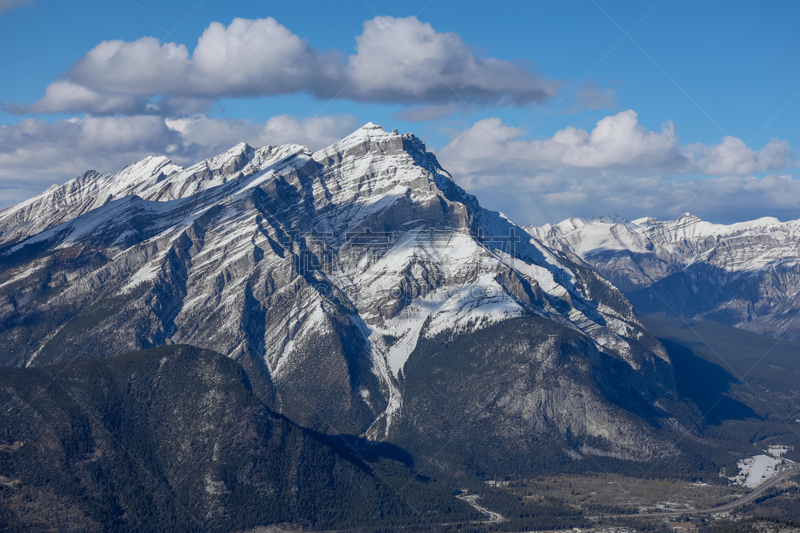 班夫,班夫国家公园,风景,地形,山,建筑工地,摄像机拍摄角度,接力赛,城镇,环绕