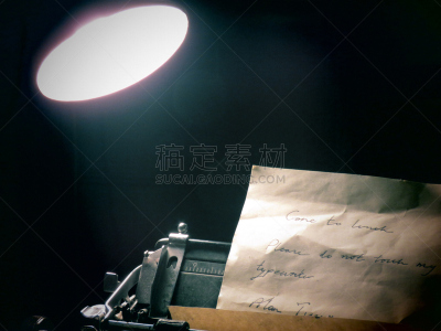 电报,办公室,字母,水平画幅,夜晚,无人,弄皱的,古老的,古典式,灯