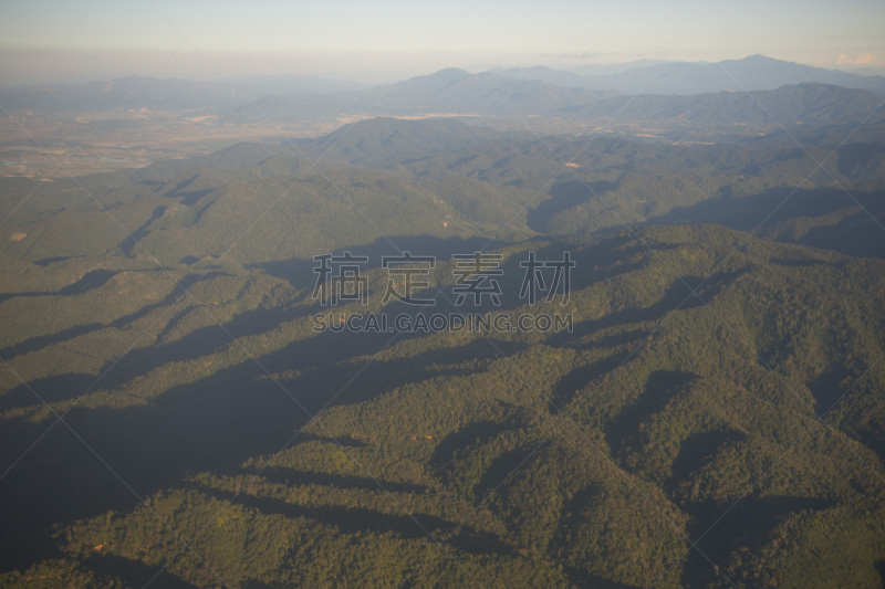 地形,先圹省,老挝,水平画幅,山,无人,风景,户外,航拍视角,山脉