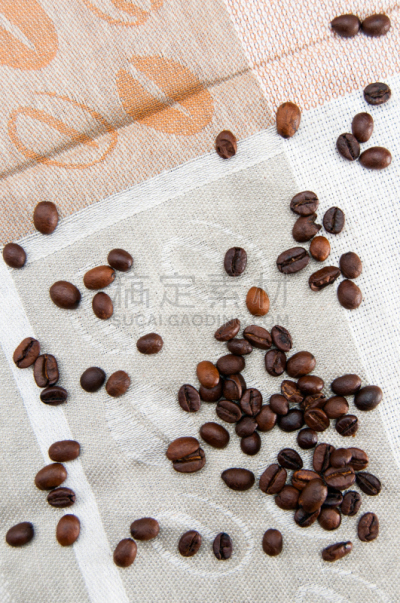 桌布,咖啡豆,垂直画幅,烤咖啡豆,褐色,芳香的,阿拉比卡咖啡,古老的,特写,活力