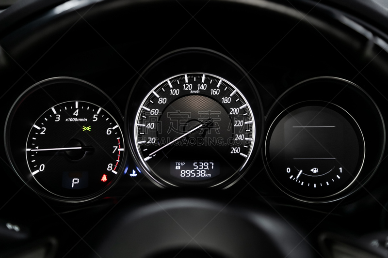 Сlose-up of the car  black interior
