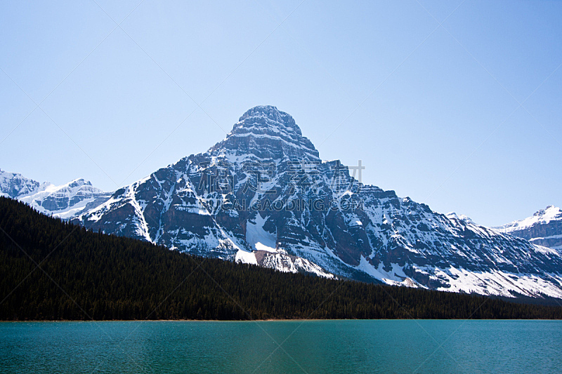 宁静,加拿大落基山脉,天空,水平画幅,岩石,雪,冰河,无人,蓝色