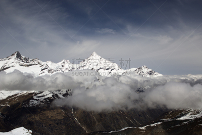 山,马特洪峰,气候,寒冷,云景,山脊,运动,清新,风,环境