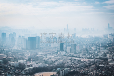 都市风景,首尔,市区,韩国,商务,照明设备,交通,曙暮光,交通堵塞,现代