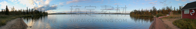 海滩,泊北,小的,瑞属拉普兰,北博滕,拉普兰,森林开伐,水,水平画幅,山