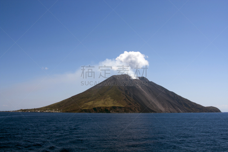 斯托伦波里岛,自然,水平画幅,山,蓝色,欧洲,旅行者,岛,海洋,火山