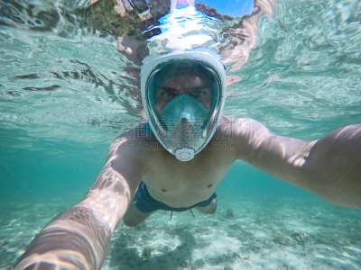 浮潜,男人,海洋,运动,潜水镜,泰国,休闲活动,夏天,旅行者,水下