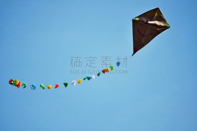 风筝,天空,水平画幅,无人,光亮,色彩增强,夏天,21世纪,户外,图像