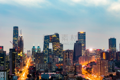 北京,天空,水平画幅,高视角,夜晚,无人,户外,都市风景,现代,国际著名景点