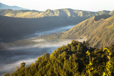 婆罗摩火山,地形,风景,修改系列,在上面,塞梅鲁火山,滕格尔火山,东爪哇,爪哇,天空