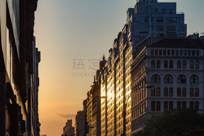 纽约,曼哈顿悬日,天空,美,灵性,公园,水平画幅,美人,旅行者,夏天