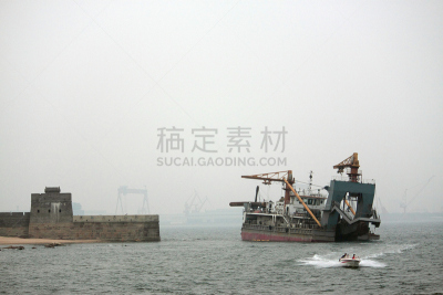 古老的,动物头,长城,龙,山口,桨叉架船,水,新船揭幕式,客船,工业船