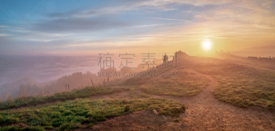 雾,视角,奥特雷,云景,云,英国,英格兰,色彩鲜艳,自然美,自然现象