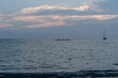 夏威夷大岛,海滩,桨叉架船,船,水,天空,休闲活动,曙暮光,夏天,运动