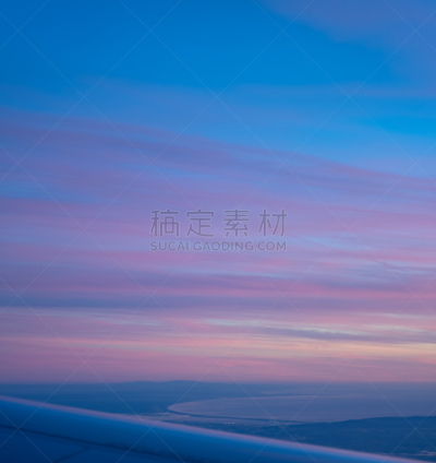飞机,紫色,航拍视角,海湾,自然美,云景,顺化,曙暮光,云,大西洋
