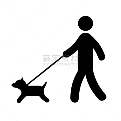 狗,人,绳子,背景分离,简单,一只动物,导盲犬,动物,行人,宠物主人