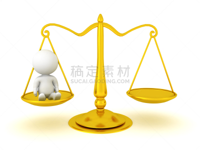 三维图形,性格,陪审员,金色,白色背景,闪亮的,概念,平衡