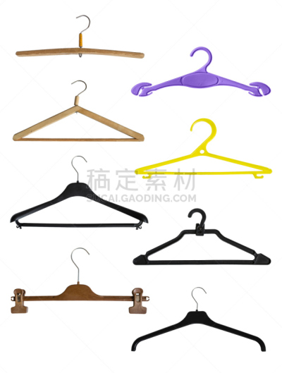 个人随身用品,垂直画幅,无人,家庭生活,组物体,塑胶,金属,特写,衣架,悬挂的