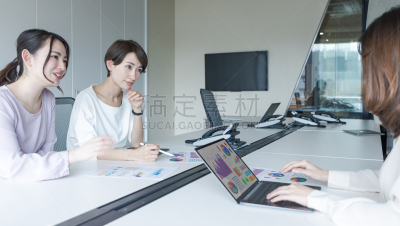 概念,办公室,工作场所,三个人,女商人,表现积极,日本人,工作面试,知识,青年人