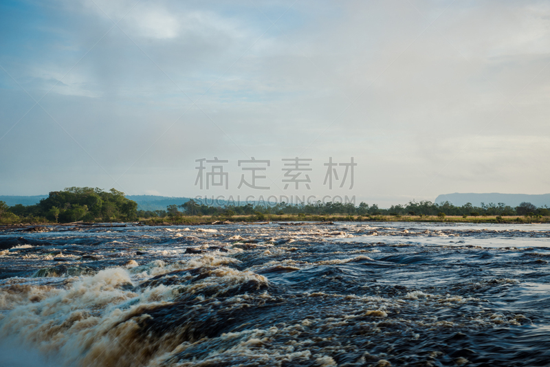 河流,白昼,自然,云,图像,委内瑞拉,无人,瀑布,2015年,户外