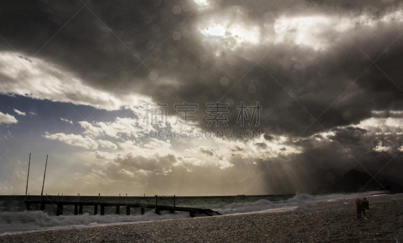 码头,阳光光束,天空,风,暴风雨,气候,夏天,气候与心情,倾盆大雨,雨