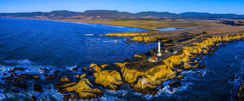 point arena lighthouse,体育场,锐角,加利福尼亚,建筑外部,风景,全景,图像,海洋,宁静