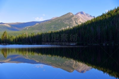 熊,湖,山,科罗拉多州,美国,落基山国家公园,天空,水平画幅,无人,平头