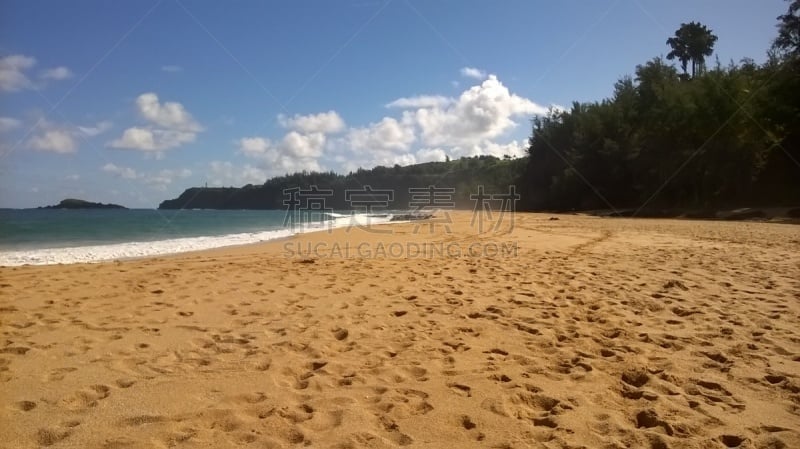 考艾岛,秘密海滩,自然,夏威夷,太平洋岛屿,热带气候,图像,日光,太平洋,美国