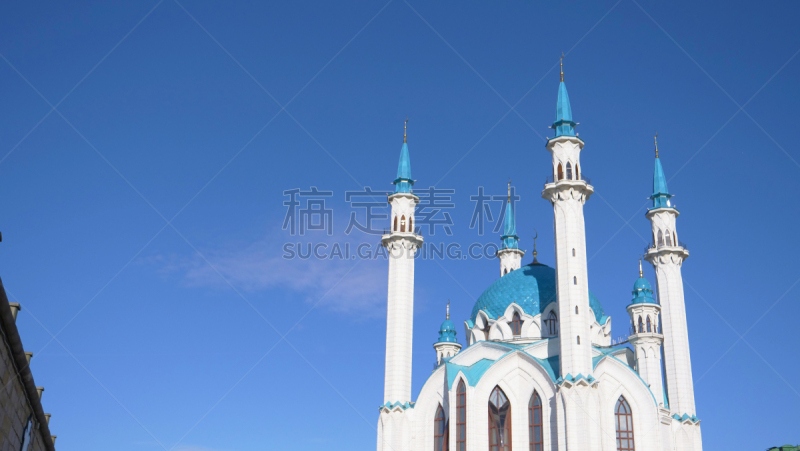 天空,建筑,蓝色,俄罗斯,复杂性,喀山克里姆林宫,国际著名景点,克里姆林宫,古老的