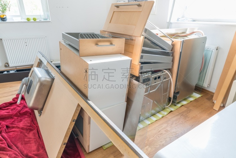 厨房,起居室,个性,抽油烟机,炊具,水槽,现代,古董,烤炉,白桦